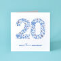 Love Hearts China 20th Anniversary Card, thumbnail 3 of 3