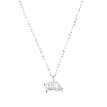 Sterling Silver Tortoise Necklace With Personalisation, 4 of 11