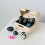 Wooden Chest With Six Hatching Dinosaur Eggs, thumbnail 2 of 5