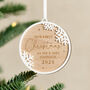 Snowflake Border Couples Christmas Decoration, thumbnail 1 of 2