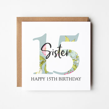 Floral Birthday Number Card One To 101 Personalised Card, 4 of 5