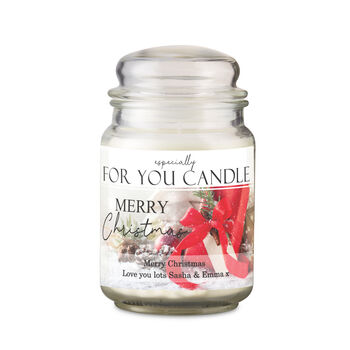 Personalised Merry Christmas Scented Candle, 5 of 5