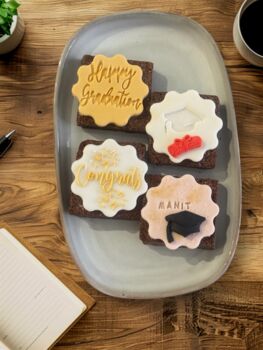 Graduation Personalised Belgiam Chocolate Brownie Gift, 7 of 7
