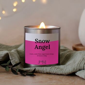 Snow Angel Wood Wick Candle For Christmas, 5 of 7