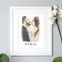 Personalised Contemporary Wedding Portrait, thumbnail 1 of 2