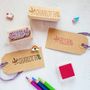 Personalised Unicorn Tail Rubber Stamp, thumbnail 1 of 2