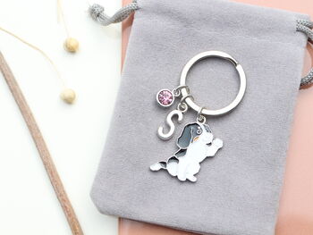 Personalised English Springer Spaniel Keyring Dog Lover Gift, 8 of 11