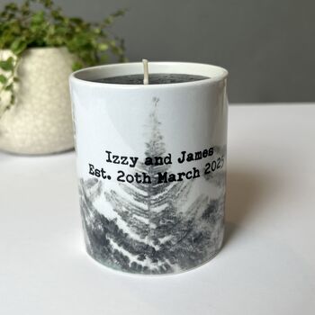 Personalised Fern Print Pot With Candle, 6 of 7