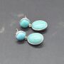 Blue Turquoise Silver Earrings: December Birthstone, thumbnail 5 of 7