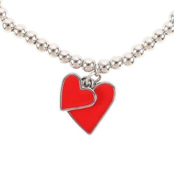 All You Need Is Love Beaded Heart Charm Bracelet, 4 of 5
