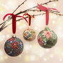Hand Painted Floral Baubles, thumbnail 6 of 7