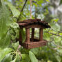 Set Of Two Natural Hanging Wooden Bird Table Feeders, thumbnail 6 of 9