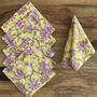 Dining Napkins, Indian Block Print, 12 Inches, thumbnail 7 of 8