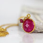 Round Ruby Pendant Necklace In Silver Or Gold, thumbnail 8 of 8