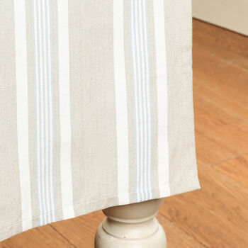 Millstone Blue Stripe Fabric Table Runner, 6 of 7