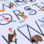 Personalised Children's Animal Alphabet Print, thumbnail 5 of 9