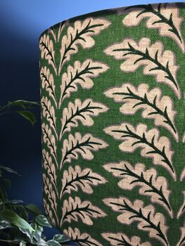 Woodcote Forest Green Botanical Drum Lampshades, 6 of 8