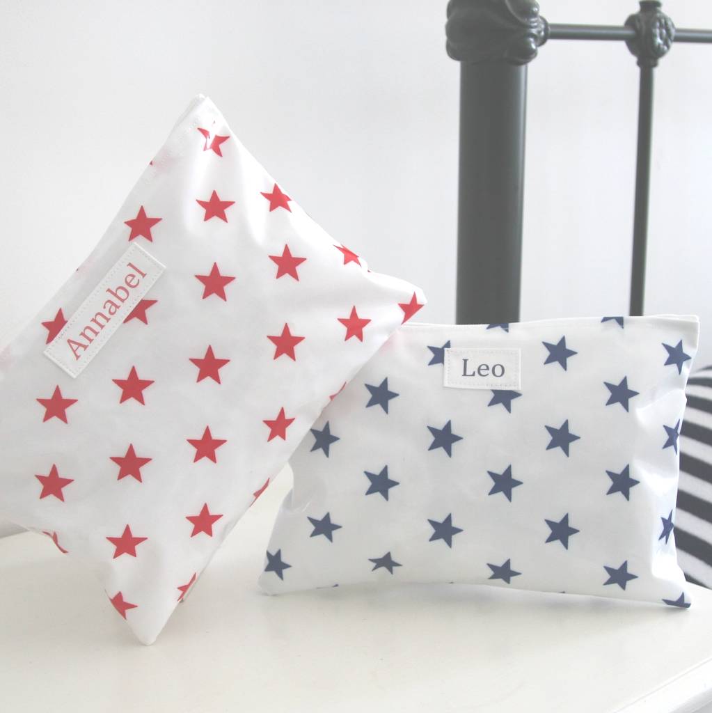 Star Personalised Wipe Clean Overnight Washbag, 1 of 9