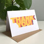 Pack Of Eight Colourful Retro Thank You Greeting Cards, thumbnail 4 of 9