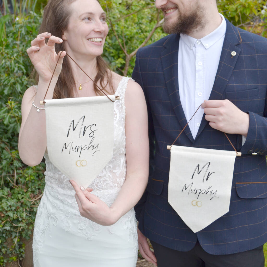 Personalised Wedding Chair Signs, 1 of 4
