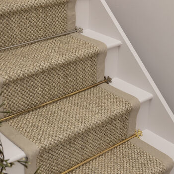 Polished Brass Stair Rods With Brass Bee Finials, 3 of 6