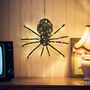 Light Up LED Black Rattan Spider Halloween Decoration, thumbnail 1 of 6