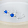 Sterling Silver And Gemstone Hoop Earrings, thumbnail 4 of 10