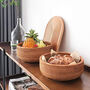 Pack Of Three Natural Rattan Round Serving Baskets, thumbnail 4 of 4
