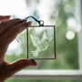 Dove Engraved Glass Christmas Tree Decoration, thumbnail 6 of 7