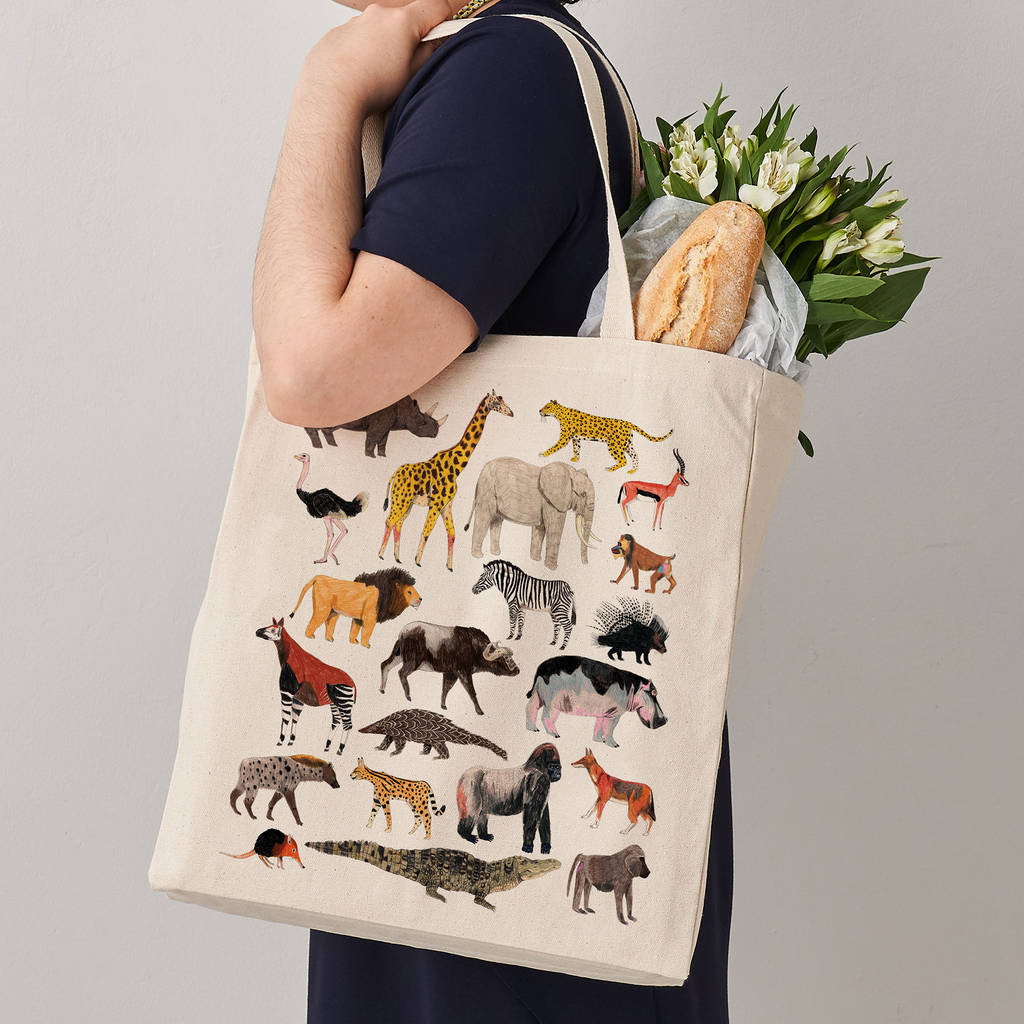 Safari Animals Canvas Tote Bag By James Barker 