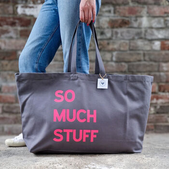 Custom Text Oversized Tote Bag, 5 of 9