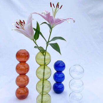 Assorted Coloured Glass Bubble Vase, 2 of 8