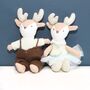 Mini Boy Reindeer Soft Toy With Personalised Case, thumbnail 5 of 5