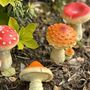 Set Of Four Mushroom Garden Ornaments, thumbnail 1 of 5