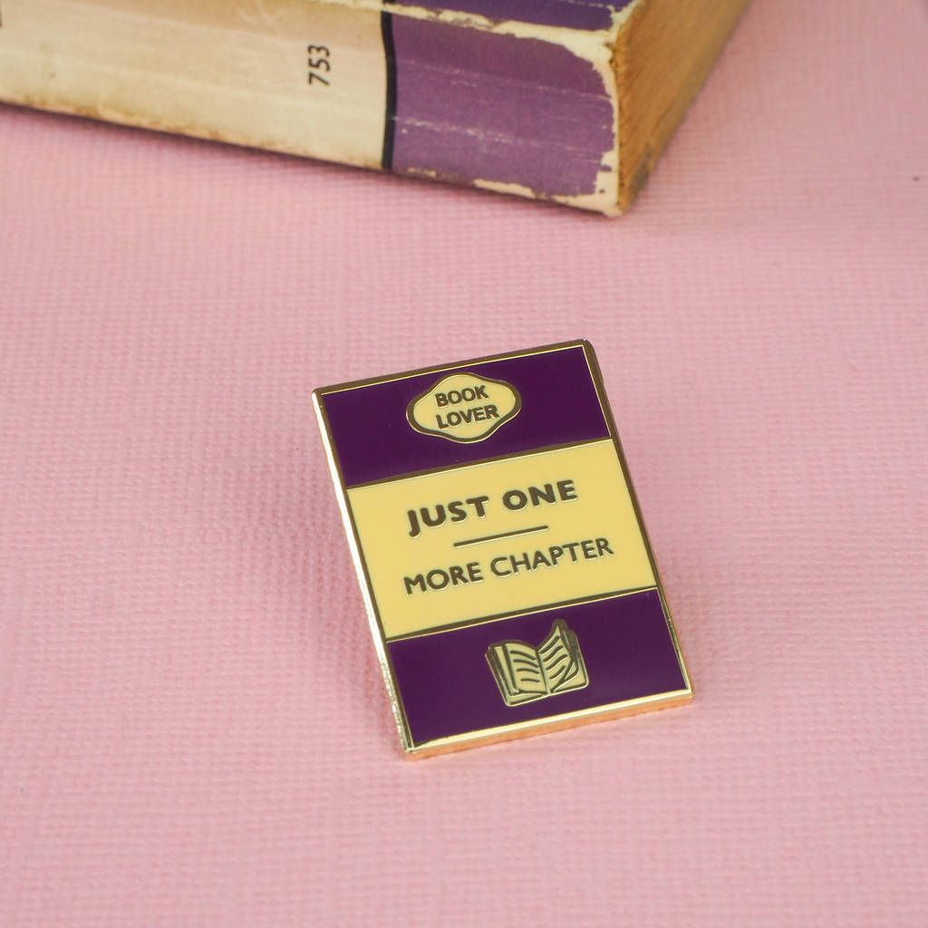 Download 'just one more chapter' enamel pin by literary emporium ...