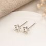 Sterling Silver Cut Out Star Stud Earrings – 5mm, thumbnail 3 of 7