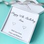 Personalised 50th Birthday Heart Earrings, thumbnail 1 of 3