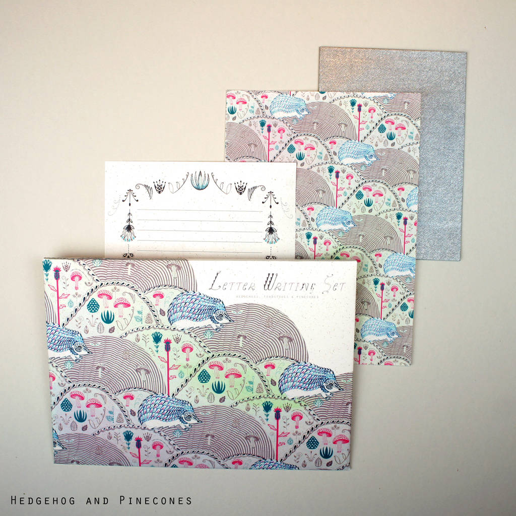 letter writing set by prism of starlings