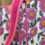 Block Print Quilted Tote Bag, Indian Print Handbag Pink, Black, thumbnail 2 of 10