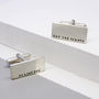 Silver Personalised Mens Cuff Links, thumbnail 5 of 7