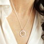 Personalised Name Sterling Silver Family Ring And Birthstone Charm Necklace, thumbnail 5 of 10