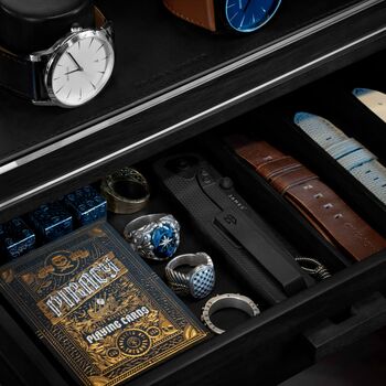 Premium Wooden Watch Box For Men The Curator Pro, 4 of 7