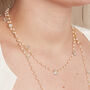Pearl And Aquamarine Beaded Long Necklace, thumbnail 3 of 7