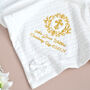 Cable Knit Personalised Christening Blanket, thumbnail 2 of 10