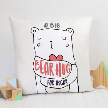 Personalised Bear Hug Cushion, 2 of 5
