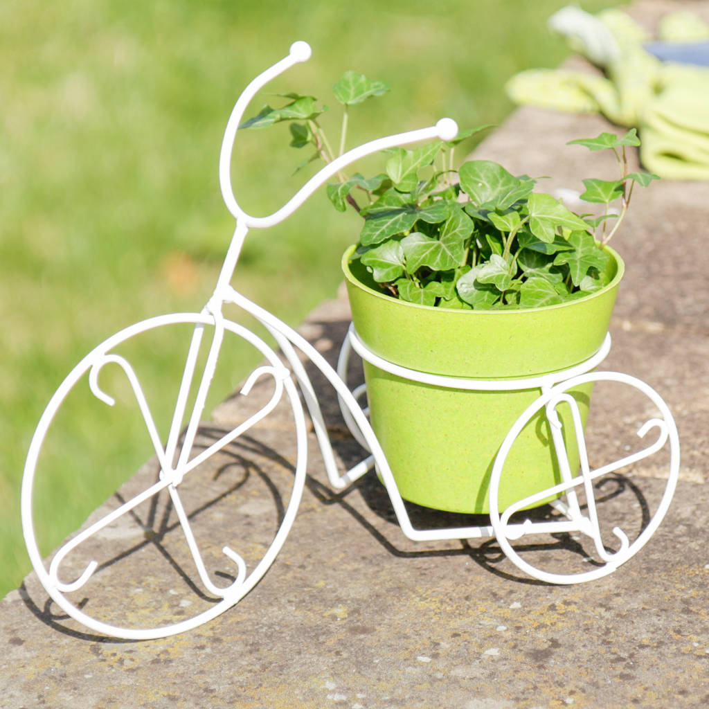 white tricycle plant pot holder by dibor ...