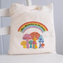 Personalised 'Rainbow Mushrooms' Teacher Tote Bag, thumbnail 1 of 2