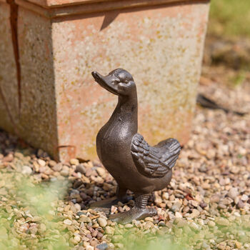 6th Anniversary Iron Duck Garden Ornament, 3 of 8