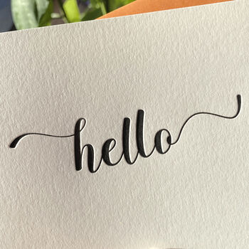 'Hello' Script Letterpress Cards, 2 of 2