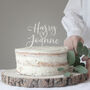 Personalised Natural Wood Wedding Cake Topper, thumbnail 1 of 5
